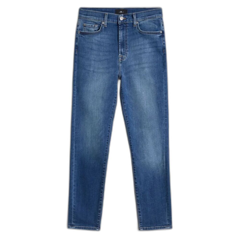 7 For All Mankind Medium Wash Skinny Ankle Jeans Sz 28